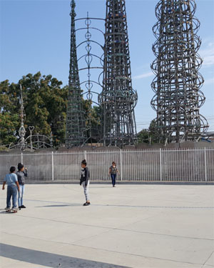 the watts towers are the center attraction for the city of watts california